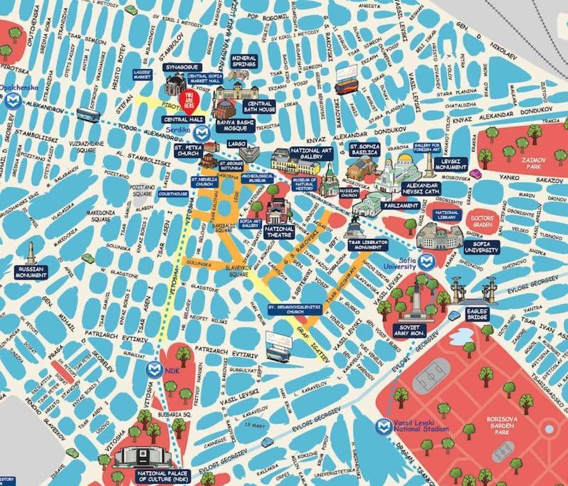 Cozy 2-Bedroom Flat In The Very Center Of โซเฟีย ภายนอก รูปภาพ